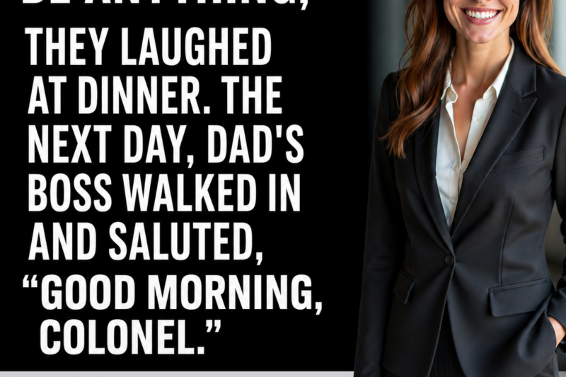 At Family Dinner They Said I Was Nothing—Then Dad’s Boss Called Me “Ma’am”