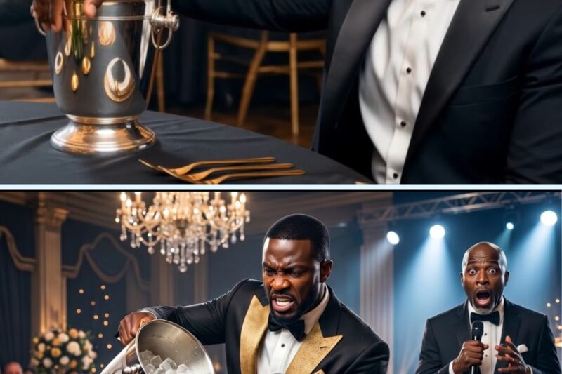 HE POURED CHAMPAGNE ON HIS WIFE AT THE GALA—THEN THE CEO ON STAGE CALLED HER NAME